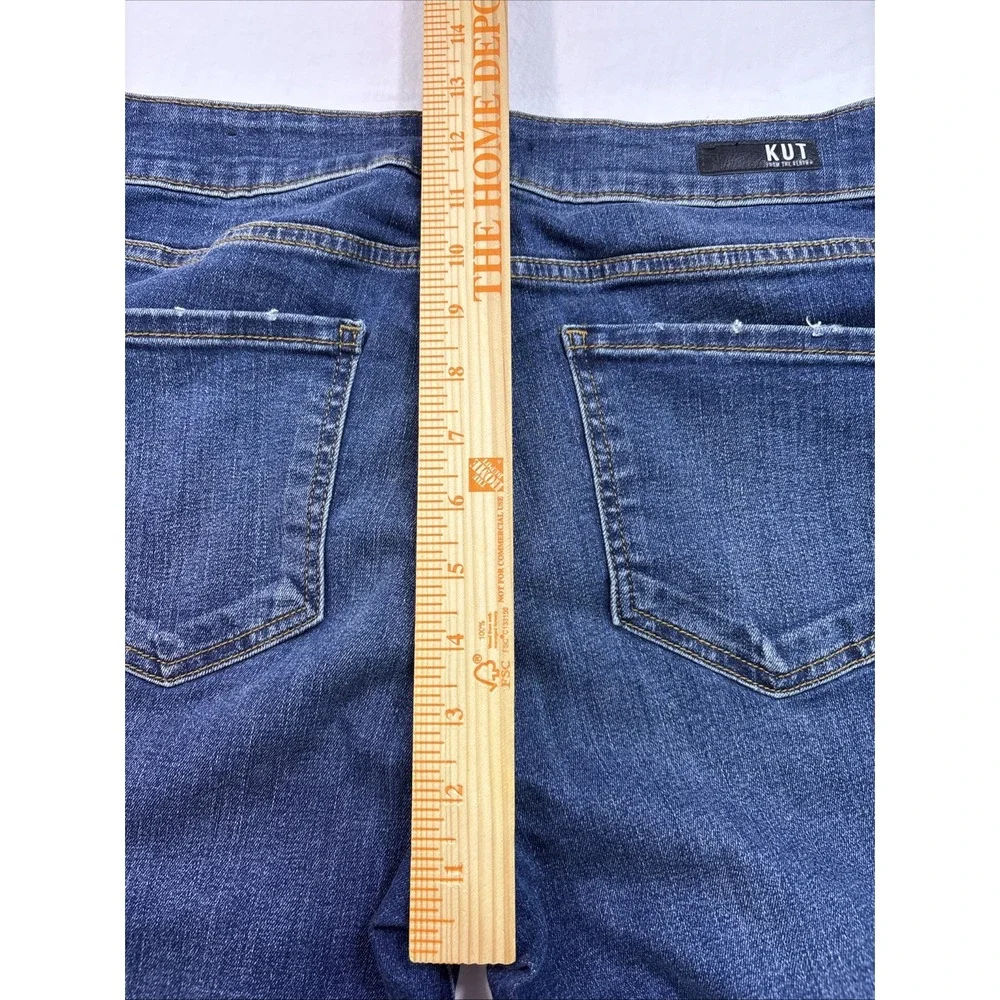 KUT From The Kloth Natalie Fab Ab Bootcut WOMENS 8 Blue Denim High Rise Y2K